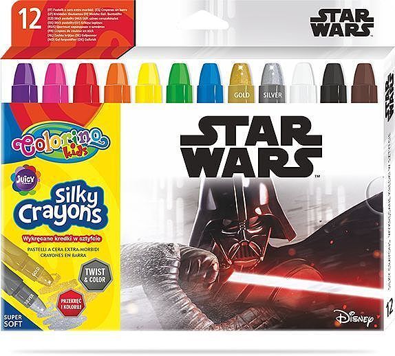 Kredki żelowe wykręcane colorino kids 12 kolorów star wars