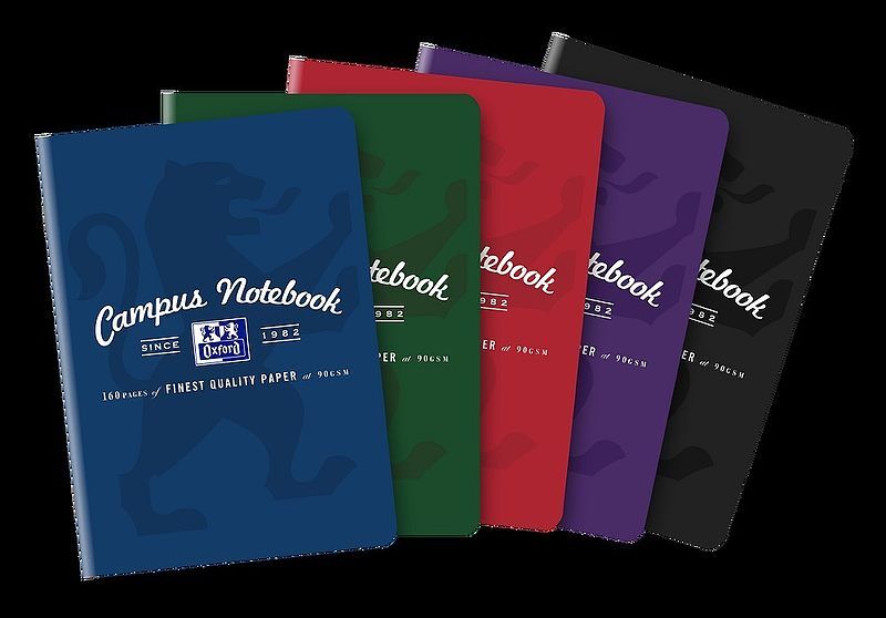 Zeszyt a5 80k kratka oxford campus mix pakiet 5 sztuk