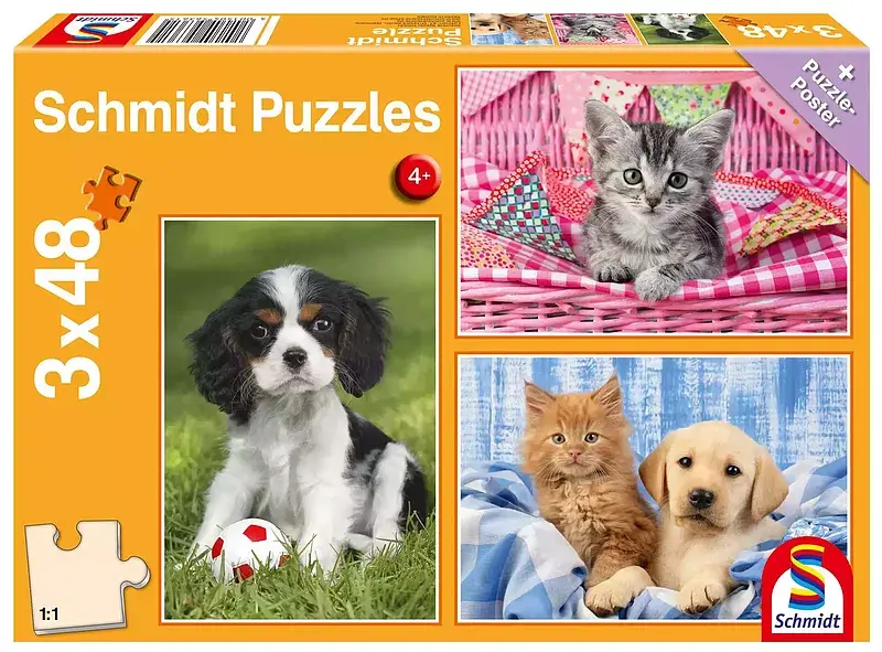Puzzle 3 x 48 najsłodsze zwierzątka 112713