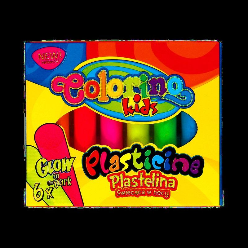 Plastelina colorino kids glow 6 kolorów