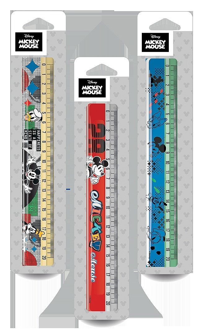 Linijka 20 cm mix 3 wzorów disney fashion mickey mouse mix