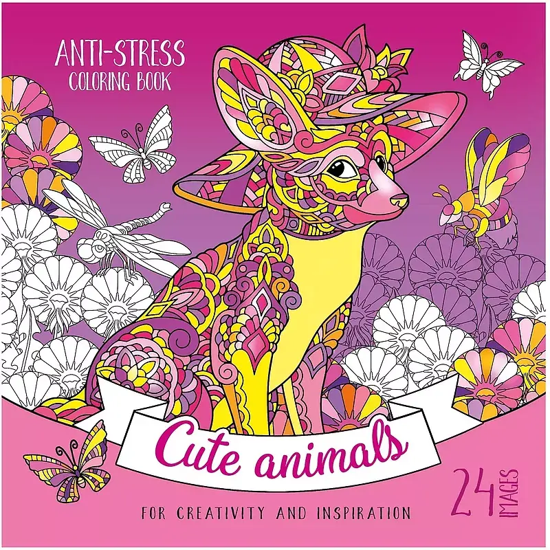 Kolorowanka antystresowa 200x200 12 kartek br cute animals