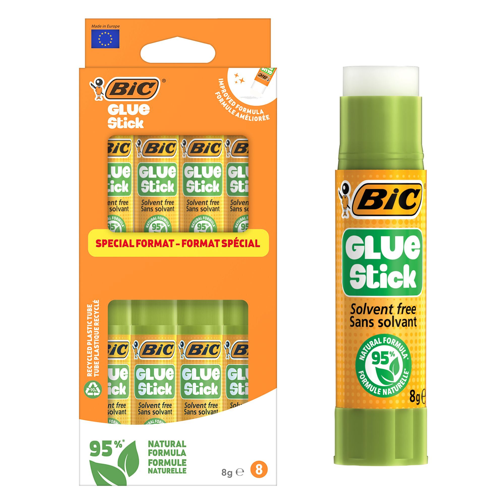 Klej BIC Glue Stick 95% ECOlustions 8g 8szt.