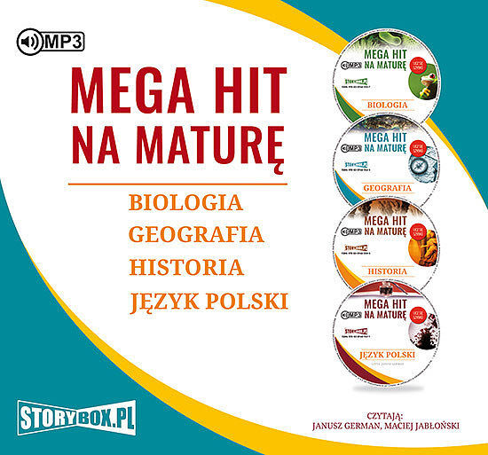 Cd mp3 pakiet mega hit na maturę / biologia / geografia / historia / język polski