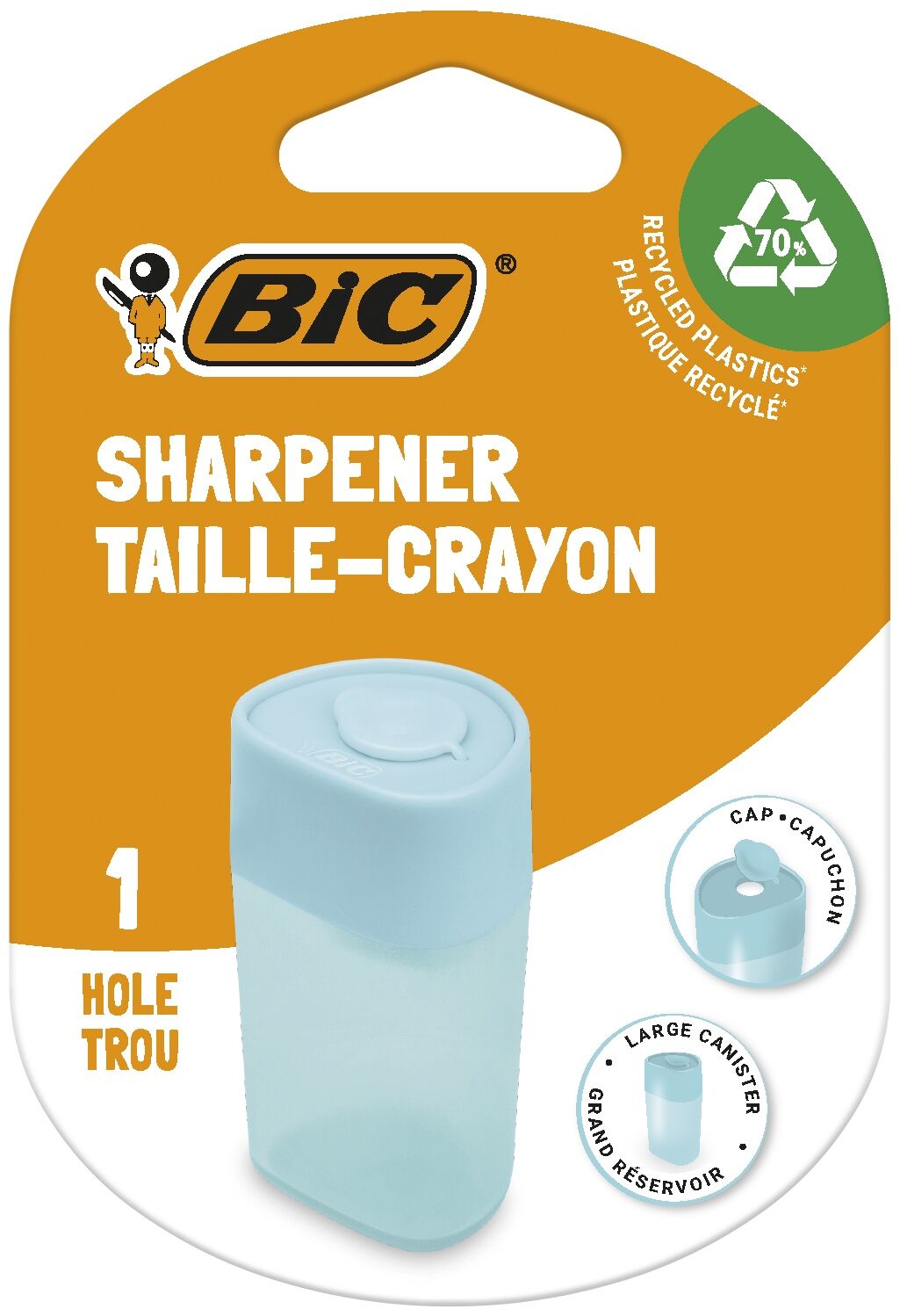 Temperówka BIC Ellipse Sharpener 1 otwór blister 1szt.mix