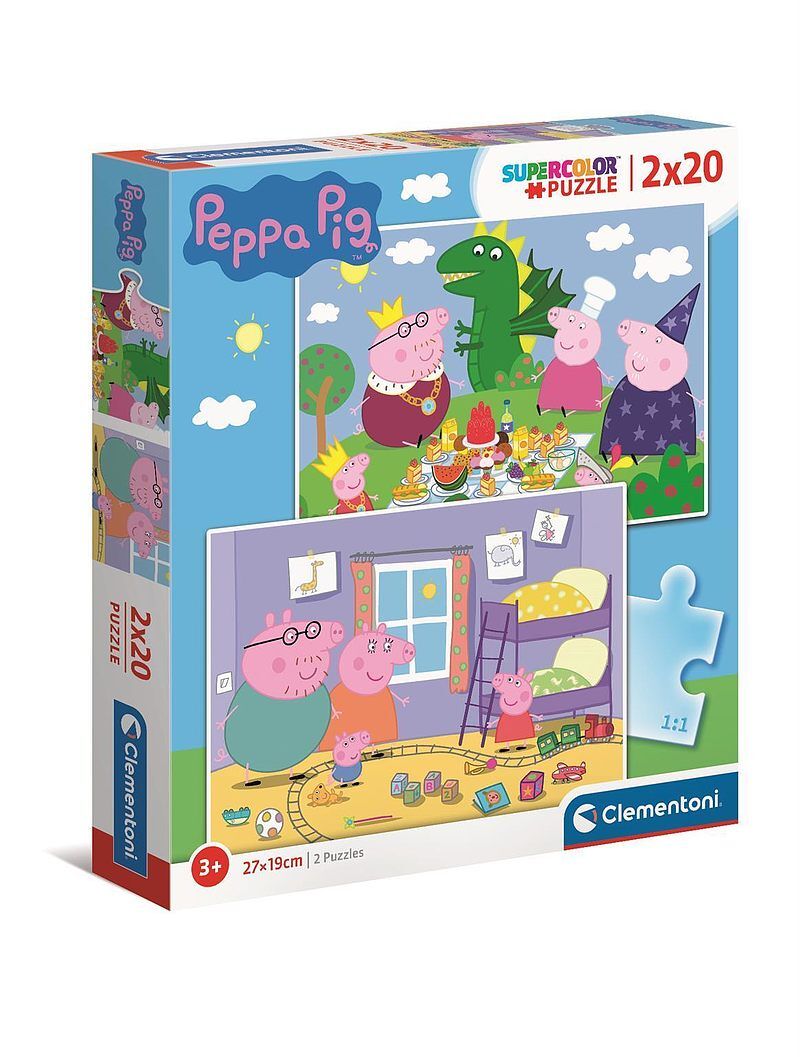 Puzzle 2x20 Super Color Peppa Pig