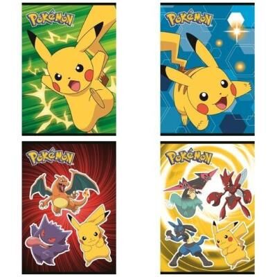 Paczka Zeszyt A5 16k. linia dwukolorowa Pokemon mix pakiet 15 sztuk