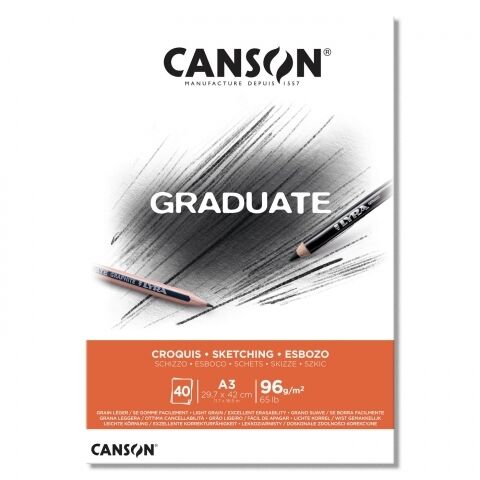 Blok szkicowy Graduate A3, 96 g, 40k