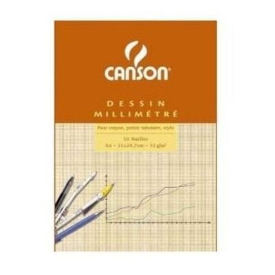 Blok milimetrowy Canson A4 70g 50k