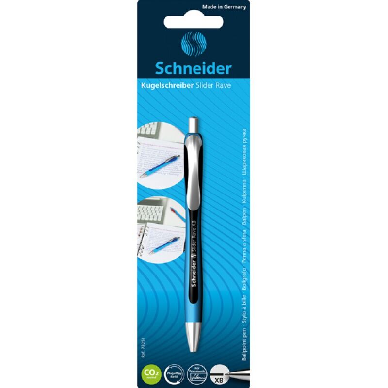 Długopis automatyczny Schneider Slider rave XB 1szt. czarny blister