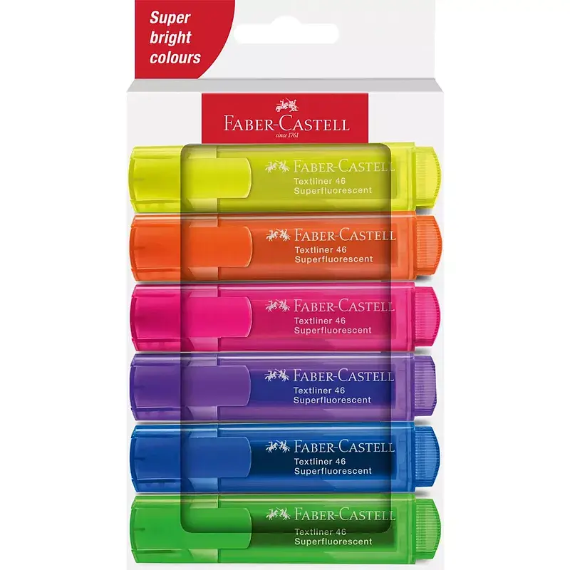 Zakreślacz faber-castell 1546 neonowe 6 kolorów