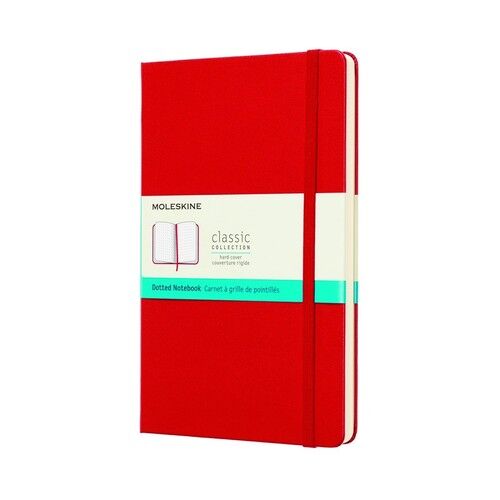 Notes Moleskine Classic L, kropki, scarlet red