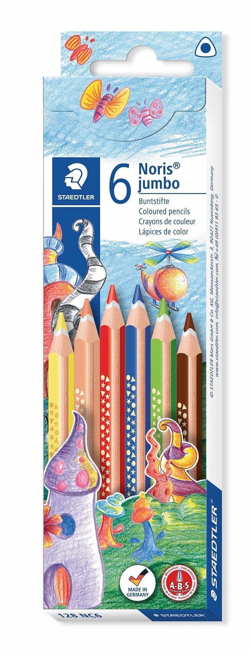 Kredki triplus noris club 6 kolorów staedtler