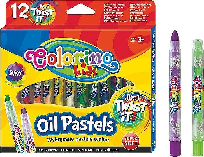 Pastele olejne wykręcane 12 kol. Colorino kids