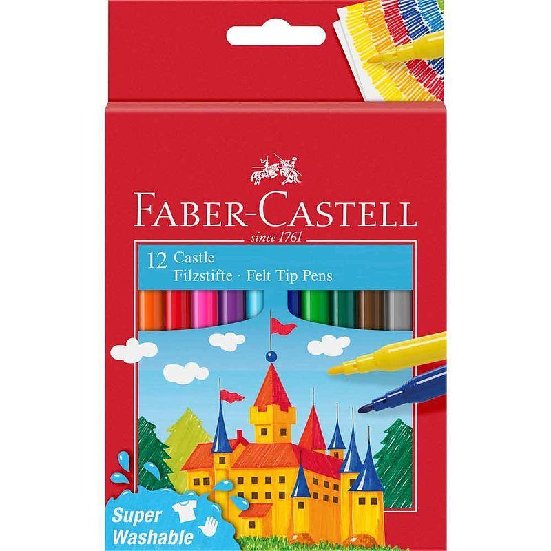 Flamastry zamek faber castell 12 kolorów
