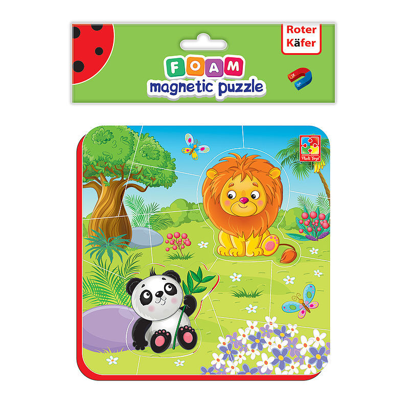 Puzzle piankowe magnetyczne zoo rk5010-04