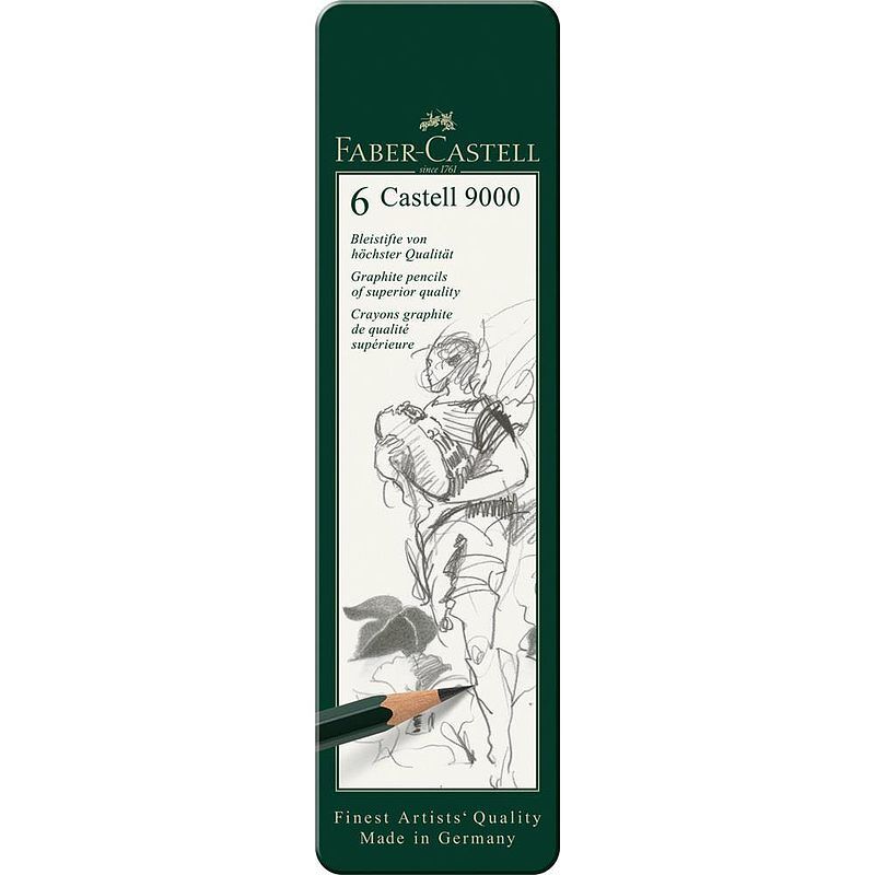 Ołówek faber-castell 9000 6 sztuk