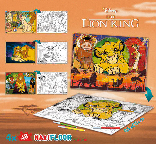 Puzzle 4x48 MaxiFloor Król Lew