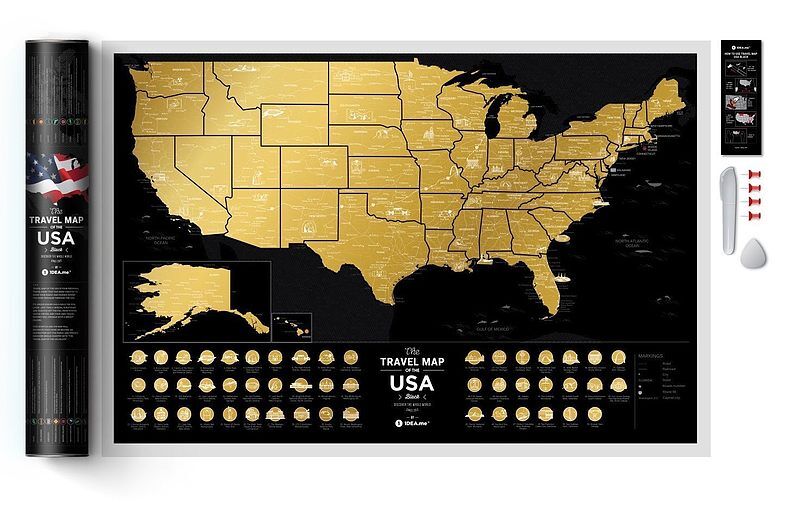 Mapa zdrapka usa travel map black usa