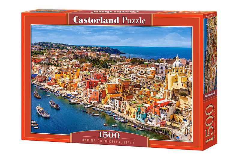 Puzzle 1500 przystań corricella włochy c-151769-2