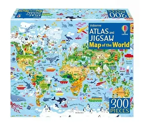 Atlas and Jigsaw Map of the World