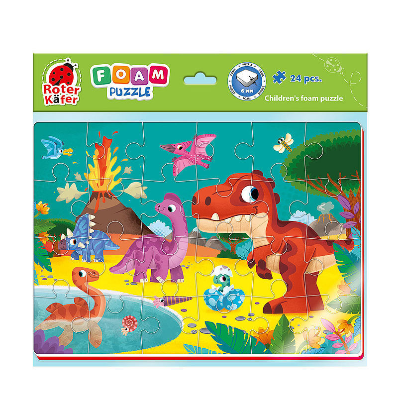 Puzzle piankowe a4 śmieszne obrazki dinozaur rk6020-08