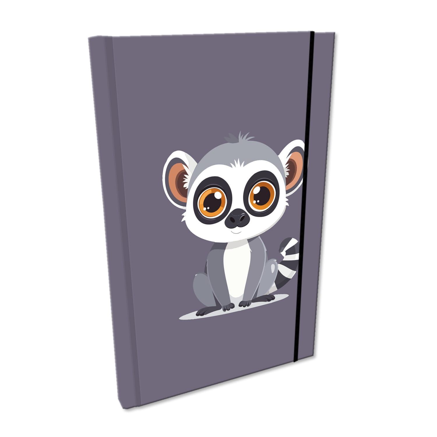 Notes A5 kratka z gumką Soft Touch Lemur