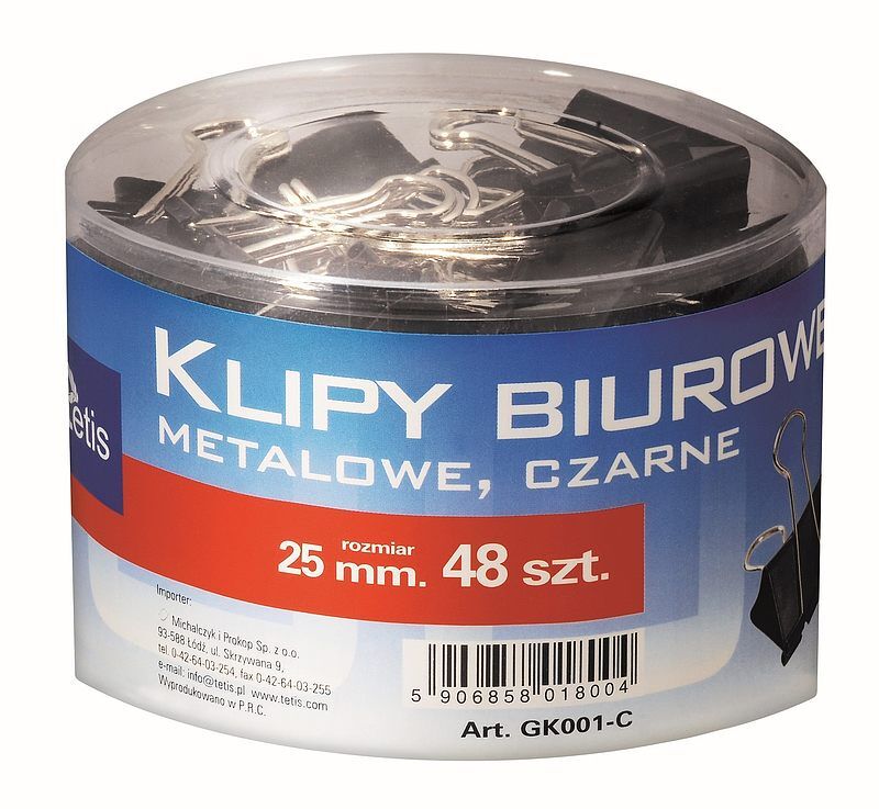 Klipy tetis 25 mm 48 sztuk