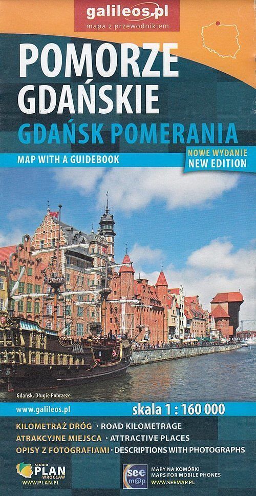 Pomorze gdańskie. Mapa z przewodnikiem w skali 1:160 000 (wersja polsko-angielska)
