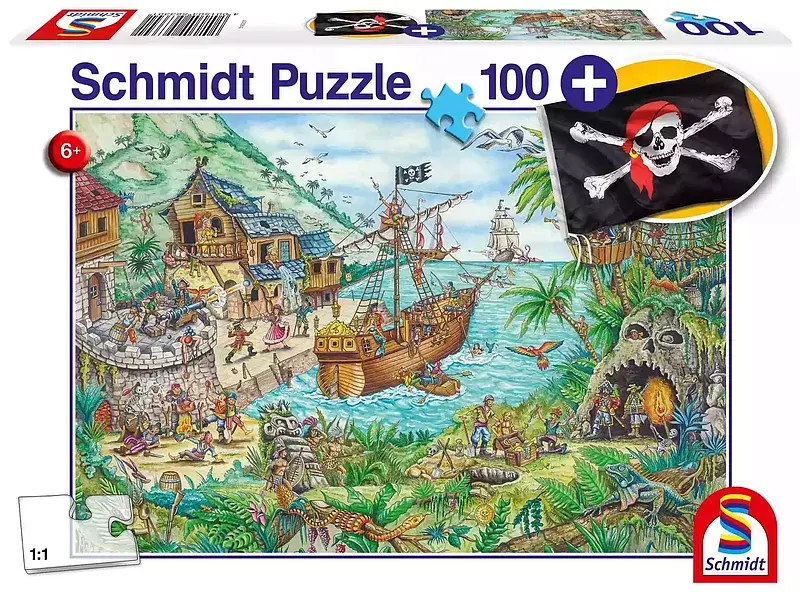Puzzle 100 zatoka piratów + flaga 108665
