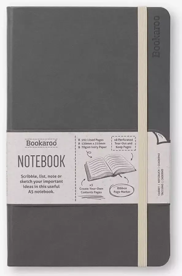 Notatnik a5 bookaroo journal szary