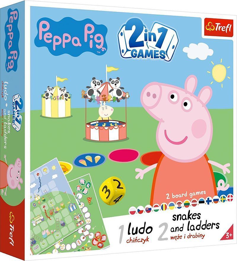 Gra 2w1 chińczyk węże i drabiny peppa 02067