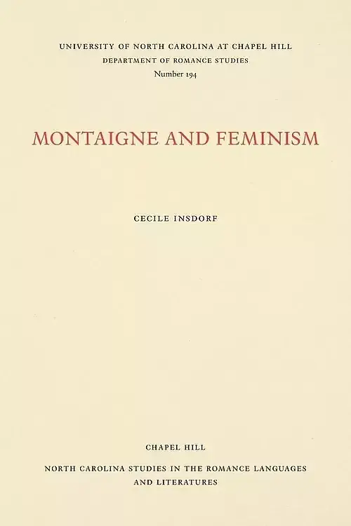 Montaigne and Feminism