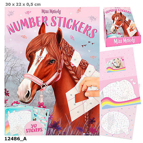 Zestaw z naklejkami number stickers miss melody 12486a