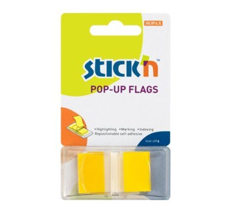 Zakładki indeksujące w podajniku 45x25mm 50 żółte