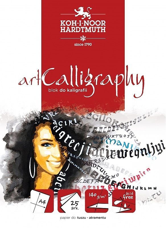 Blok do kaligrafii koh-i-noor art calligraphy a4 25 kartek 140g