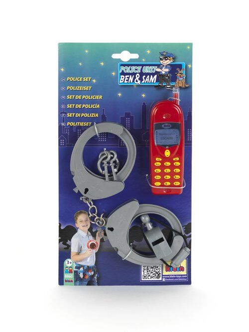 Zestaw policyjny na blistrze 3 elementy z telefonem