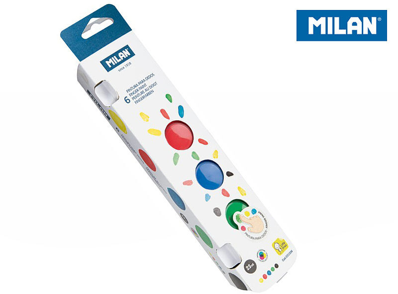 Farby do malowania palcami milan 6 kolorów x 25 ml