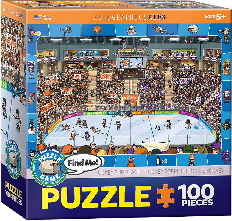 Puzzle 100 spot&find hockey 6100-0475