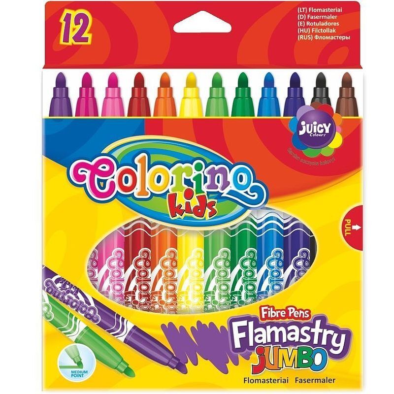 Flamastry colorino kids jumbo 12 kolorów