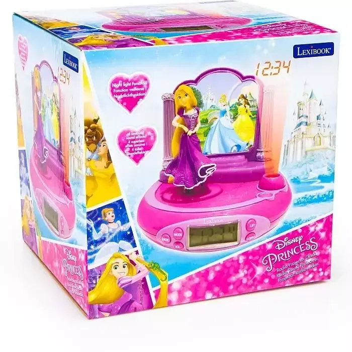 Budzik z projektorem 3d księżniczka roszpunka disney lexibook rp515dp