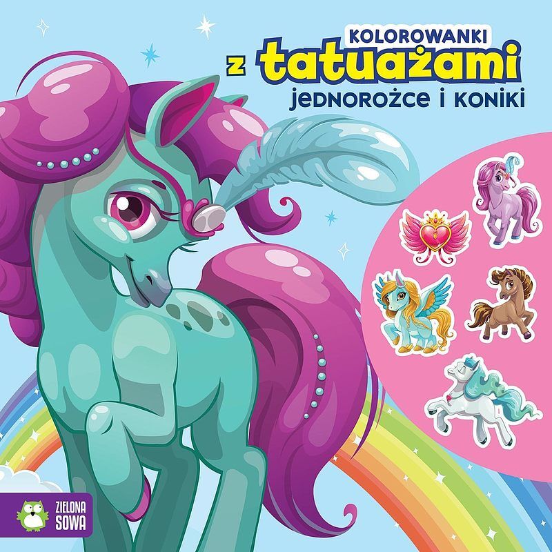 Kolorowanki z tatuażami. Jednorożce i koniki