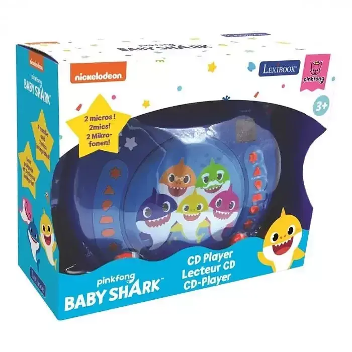 Przenośny odtwarzacz cd baby shark lexibook rcdk100bs