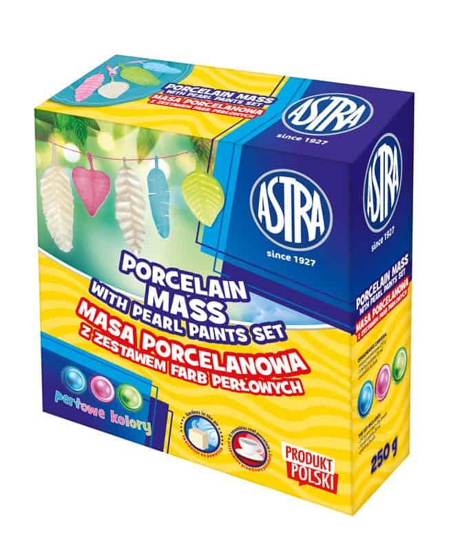Masa porcelanowa Astra 250g z farbami + pędzelek