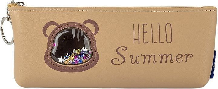 Piórnik saszetka 210x-br misiek hello summer beżowy