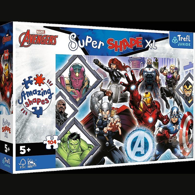 Puzzle 104 XL Twoi ulubieni Avengersi