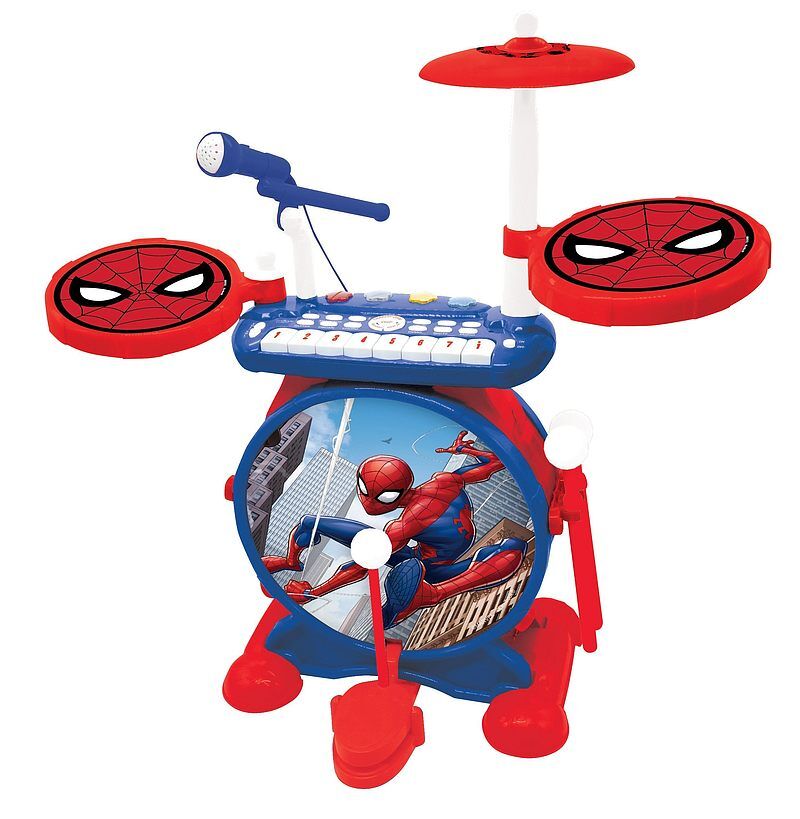 Elektroniczny zestaw muzyczny spider-man perkusja z keybordem k610sp