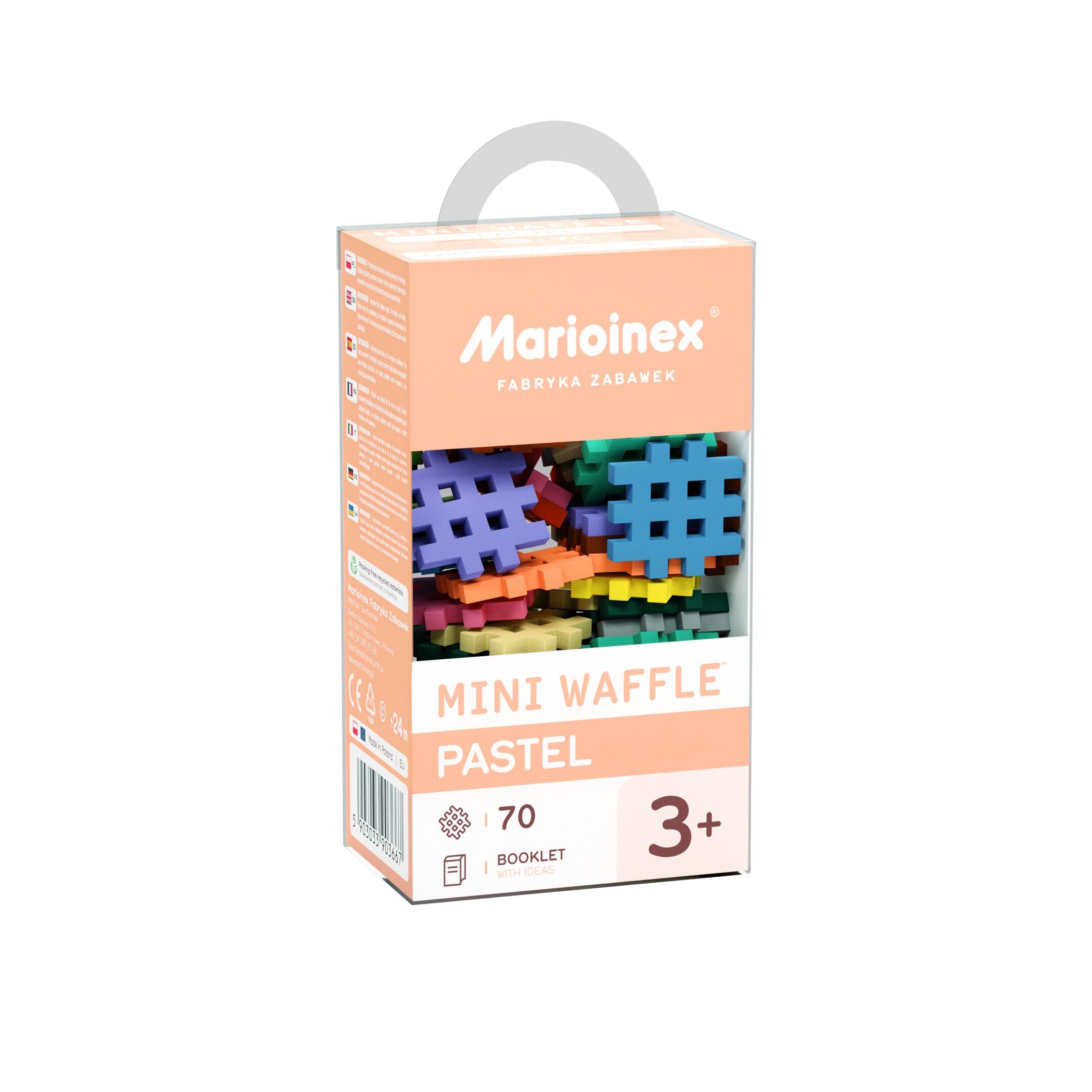 Klocki konstrukcyjne mini pastel 70 elementów
