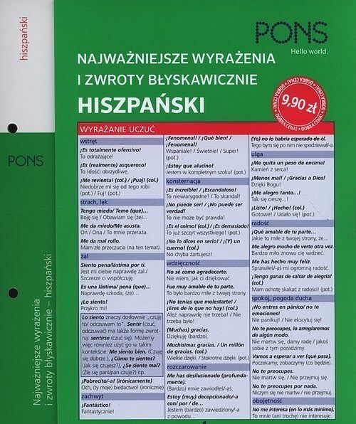 Najważniejsze wyrażenia i zwroty błyskawicznie. Hiszpański