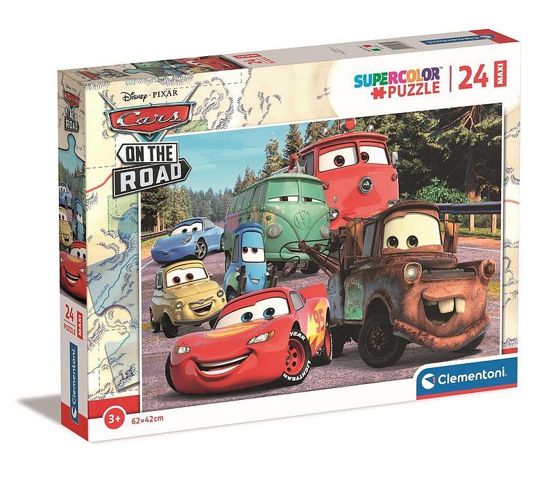 Puzzle 24 maxi super kolor cars on the road 24239